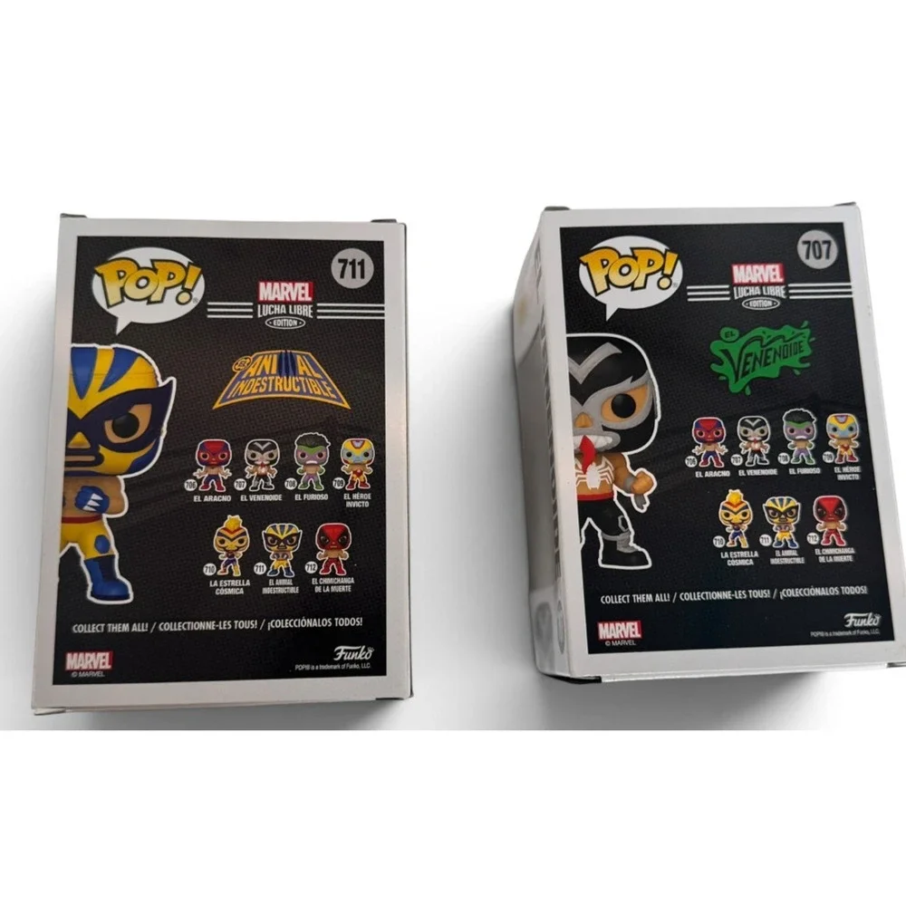 Funko Pop Marvel Lucha Libre Venom Wolverine Lot #707 #711 New in Box